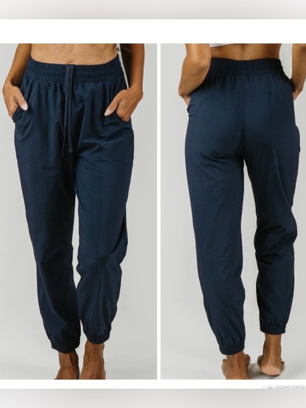 ZYIA Active Dynamic Joggers Pants Navy Blue Women’s Medium Athleisure Travel Gym